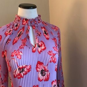 Lavender & Rose spring crinkle balloon sleeve blouse